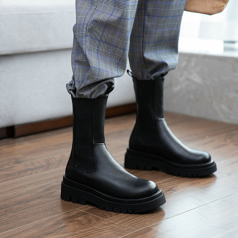 Platform Round Toe Martin Boots