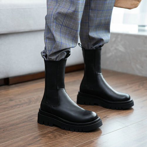 Platform Round Toe Martin Boots
