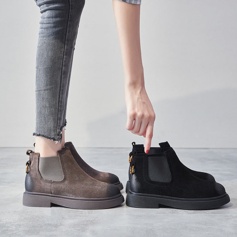 British Flat Short Boots
