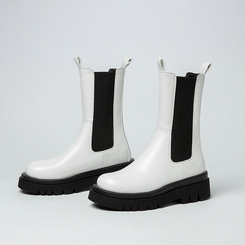 Platform Round Toe Martin Boots